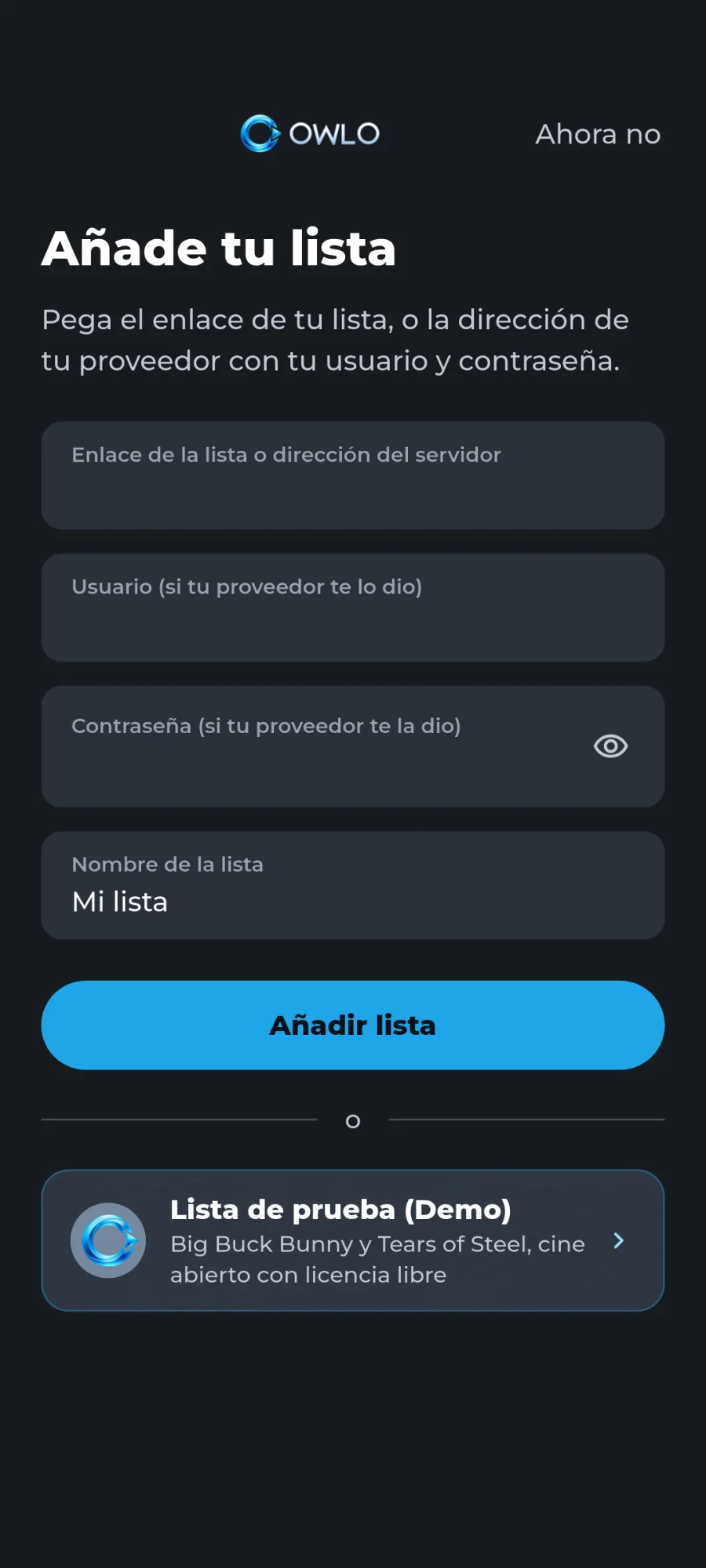 Añadir la lista en la app del móvil